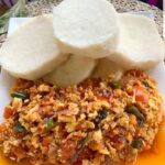 Boiled Yam, Fried Egg and Sausage