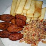 Fried Yam and Plantain Combo and Egg Sauce