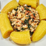 Boiled Ripe Plantain & Egg Sauce